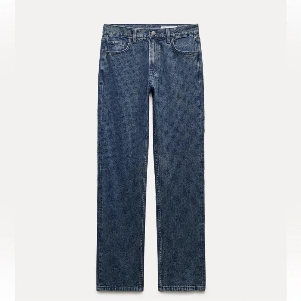 ZARA ZW COLLECTION RHINESTONE HIGH WAIST BOOTCUT BLOGGERS FAVORITE JEANS - Picture 4 of 15